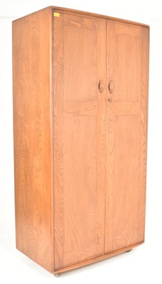 Lot 66 - LUCIAN ERCOLANI FOR ERCOL - MID CENTURY 1960S BEECH & ELM DOUBLE WARDROBE