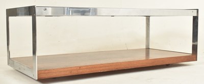 Lot 467 - MERROW ASSOCIATES - MID CENTURY 1970S GLASS & CHROME OCCASIONAL COFFEE TABLE
