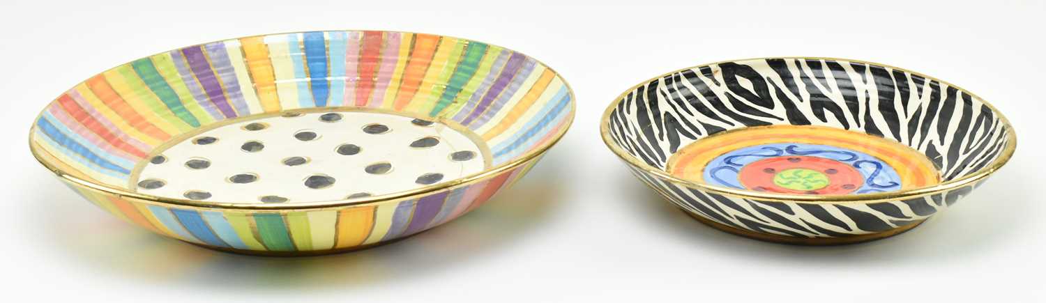 Lot 542 - MARY ROSE YOUNG - TWO VINTAGE CERAMIC WALL CHARGERS