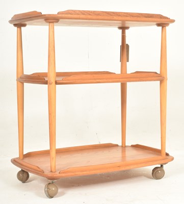 Lot 77 - ERCOL - MODEL 361 - MID CENTURY BEECH AND ELM DRINKS TROLLEY