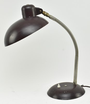 Lot 517 - SIS - 1960S GERMAN BAUHAUS CHROME DESK LAMP IN BURGUNDY