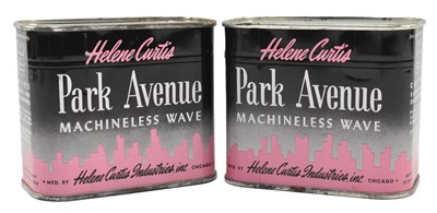 Lot 67 - HELENE CURTIS - TWO VINTAGE 1950S UNUSED HAIR GEL TINS