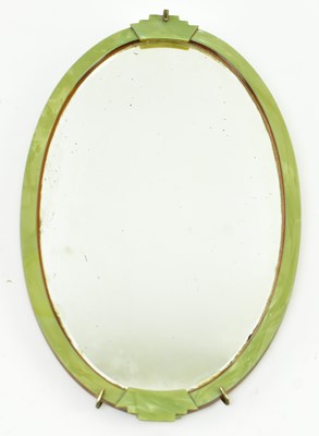 Lot 394 - AMERICAN ART DECO 1930S LUCITE SMALL WALL MIRROR