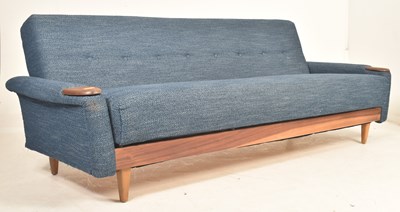 Lot 485 - 20TH CENTURY DANISH THREE SEATER SOFA / DAYBED