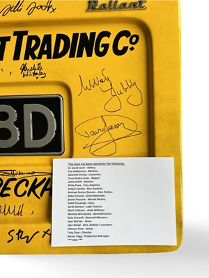 Lot 30 - ONLY FOOLS & HORSES - DAVID JASON + CAST SIGNED VAN DOOR