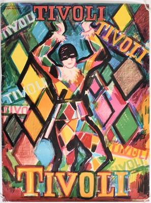 Lot 530 - ERICK STOCKMARR - 1960S VINTAGE TIVOLI CIRCUS ADVERTISING POSTER