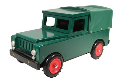 Lot 198 - HAND MADE SCRATCH BUILT WOODEN LAND ROVER