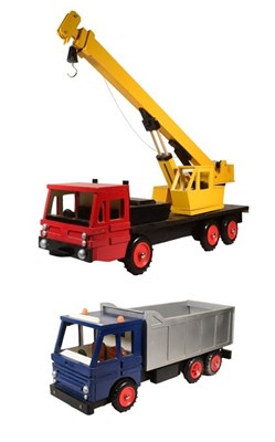 Lot 178 - TWO HAND BUILD WOODEN HAULAGE MODELS