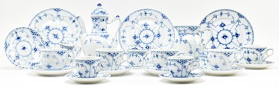 Lot 86 - ROYAL COPENHAGEN PORCELAIN BLUE FLUTED PATTERN PART TEA SERVICE