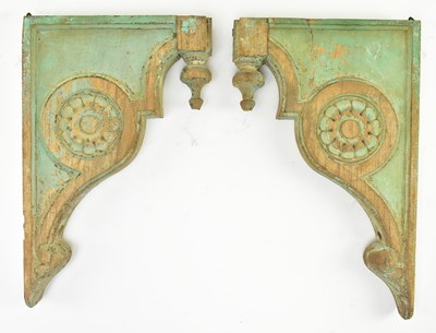 Lot 214 - PRIVATE COLLECTION OF DERREN BROWN - PAIR OF CARVED WOODEN PLAQUES