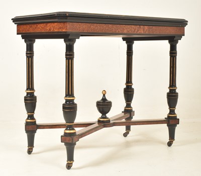 Lot 202 - PRIVATE COLLECTION OF DERREN BROWN- BIRD'S EYE MAPLE & AMBOYNA WOOD CARD TABLE
