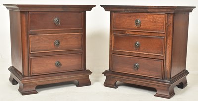 Lot 211 - PRIVATE COLLECTION OF DERREN BROWN - PAIR OF HARDWOOD BEDSIDE CABINETS