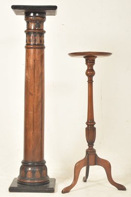 Lot 222 - PRIVATE COLLECTION OF DERREN BROWN - TWO VICTORIAN REVIVAL CARVED WOOD TORCHERES