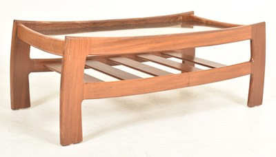 Lot 28 - G PLAN - KATRINA - TEAK & GLASS TOPPED COFFEE TABLE
