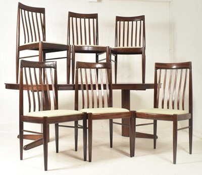 Lot 282 - BRAMIN - MID CENTURY DANISH DESIGN MAHOGANY DINING TABLE & CHAIRS
