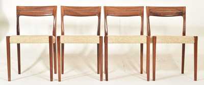 Lot 553 - SVEGARDS MARKARYD - FOUR VINTAGE AFROMOSIA TEAK DINING CHAIRS