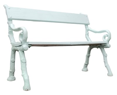 Lot 548 - VICTORIAN 19TH CENTURY CAST IRON FOLIATE GARDEN BENCH
