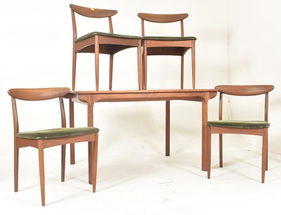 Lot 434 - WHITE & NEWTON - RETRO MID CENTURY TEAK EXTENDING DINING TABLE WITH CHAIRS