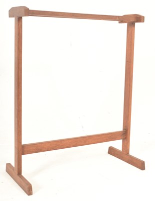 Lot 528 - RETRO MID CENTURY TEAK WOOD TOWEL CLOTHES RACK STAND