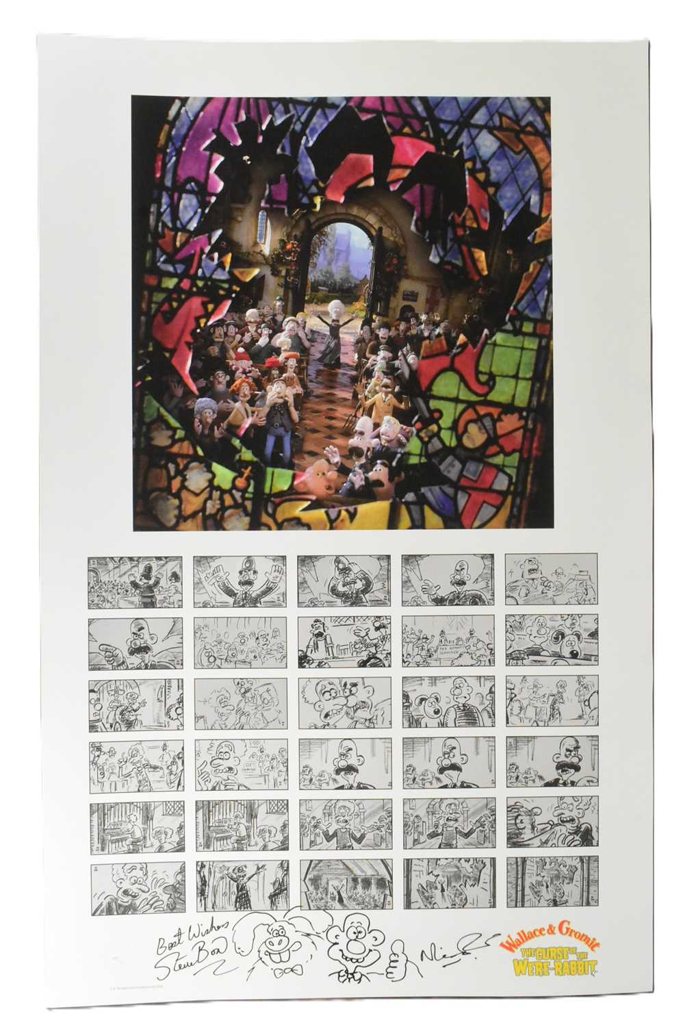 Lot 92 - WALLACE & GROMIT CURSE OF THE WERE-RABBIT - SIGNED PRINT