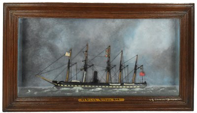 Lot 267 - SS GREAT BRITAIN - HALF-BLOCK SHIP MODEL