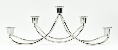 Lot 57 - GEORG JENSEN, DENMARK - HARMONY - FIVE LIGHT STEEL CANDLE HOLDER CENTREPIECE