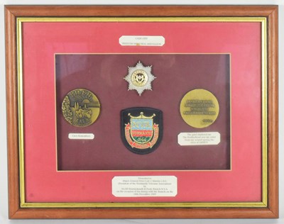 Lot 317 - CAEN CITY FREEDOM MEMORIAL MEDALLION PRESENTATION TO MAJOR GENERAL