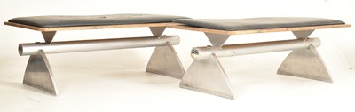 Lot 581 - ZOEFTIG - ZENKY - PAIR OF VINTAGE CONTINENTAL AIRPORT BENCHES