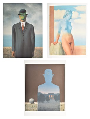 Lot 592 - RENE MAGRITTE - SET OF THREE OFFSET LITHOGRAPH POSTER PRINTS