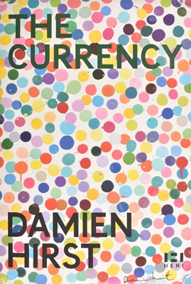 Lot 99 - DAMIEN HIRST - CURRENCY - 2022 SIGNED ORIGINAL EXHIBITION POSTER