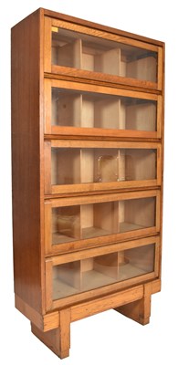 Lot 30 - MID 20TH CENTURY ART DECO FIVE-STACK LAWYERS BOOKCASE