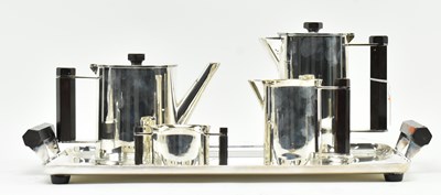 Lot 59 - TRENCH ART - MID CENTURY ELECTROPLATED TEA SERVICE FROM ARTILLERY SHELLS