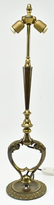 Lot 196 - ITALIAN ART DECO CIRCA 1930S BRASS & METAL TWIN-HEAD DESK LAMP