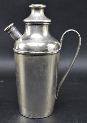 Lot 109 - QUIST - ART DECO 1930S COCKTAIL SHAKER WITH STOPPER & HANDLE