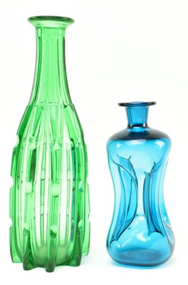 Lot 268 - 20TH CENTURY ARTS & CRAFTS GREEN DECANTER & HOLMEGAARD DECANTER
