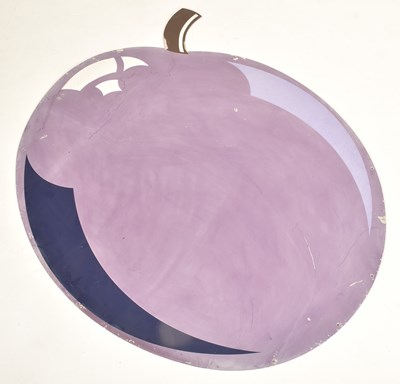 Lot 303 - LARGE 1970S ALUMINUM PAINTED ARCADE PLUM DISPLAY