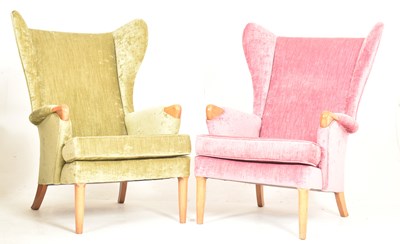 Lot 425 - PARKER KNOLL - MODEL 757 - PAIR OF WINGBACK ARMCHAIRS