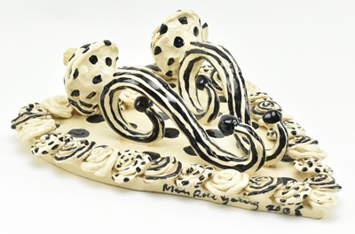 Lot 77 - MARY ROSE YOUNG - CERAMIC WALL SCONCE CANDELABRA