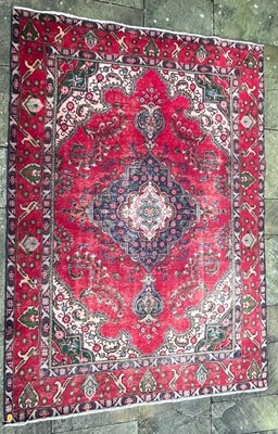 Lot 213 - 20TH CENTURY PERSIAN ISLAMIC TABRIZ FLOOR CARPET RUG