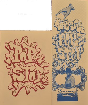Lot 112 - PARIS AKA GRAHAM DEWS - 2 POP STOP ARTWORK LEAFLETS