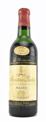 Lot 169 - LA BERGERIE 1964 MOUTON CADET BORDEAUX RED WINE BOTTLE