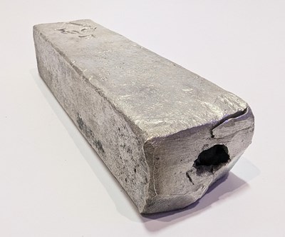 Lot 10 - DUTCH (V.O.C.) SILVER INGOT BAR SALVAGE ROOSWIJK CARGO CIRCA 1739