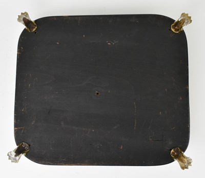 Lot 82 - VICTORIAN CIRCA 1825 GLASS DOME WITH EBONISED BLACK WOODEN BASE