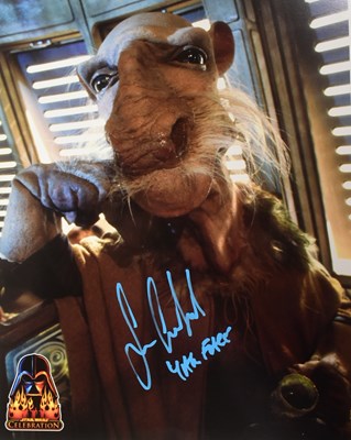 Lot 179 - STAR WARS - SEAN CRAWFORD - YAK FACE - OFFICIAL PIX SIGNED 8X10"