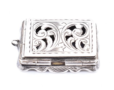 Lot 35A - 19TH CENTURY SILVER VINAIGRETTE PENDANT