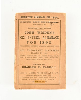 Lot 18 - CRICKET INTEREST. 1890 JOHN WISDEN'S CRICKETER'S ALMANACK FOR 1890, 27TH EDITION