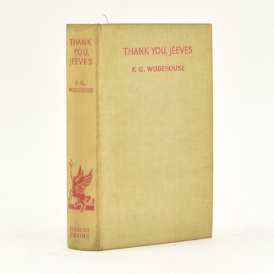 Lot 114 - WODEHOUSE, P. G. 1934 THANK YOU, JEEVES FIRST EDITION IN ORIGINAL CLOTH