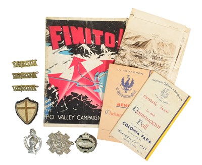 Lot 166 - COLLECTION OF ASSORTED MILITARY BADGES & EPHEMERA