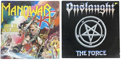 Lot 61 - TWO HEAVY METAL RECORD ALBUMS - MANOWAR & ONSLAUGHT