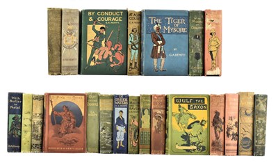 Lot 24 - EDWARDIAN BOYS ADVENTURE NOVELS. COLLECTION OF G. A. HENTY & CAPT. MARRYAT BOOKS
